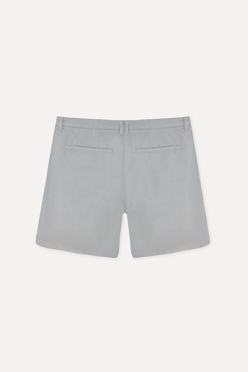 Erkek Gri Straight Fit Chino Şort