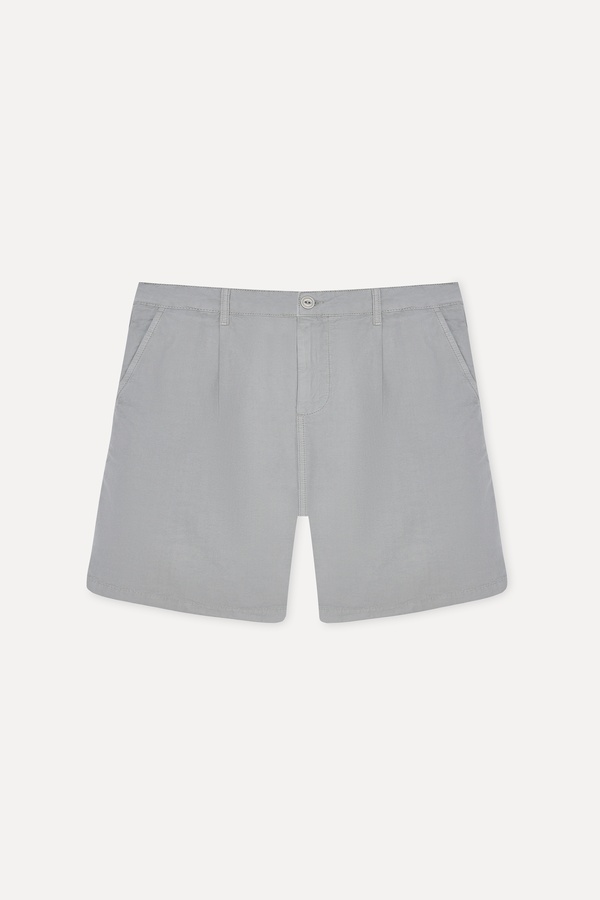 Erkek Gri Straight Fit Chino Şort