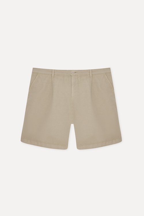 Erkek Bej Rengi Straight Fit Chino Şort