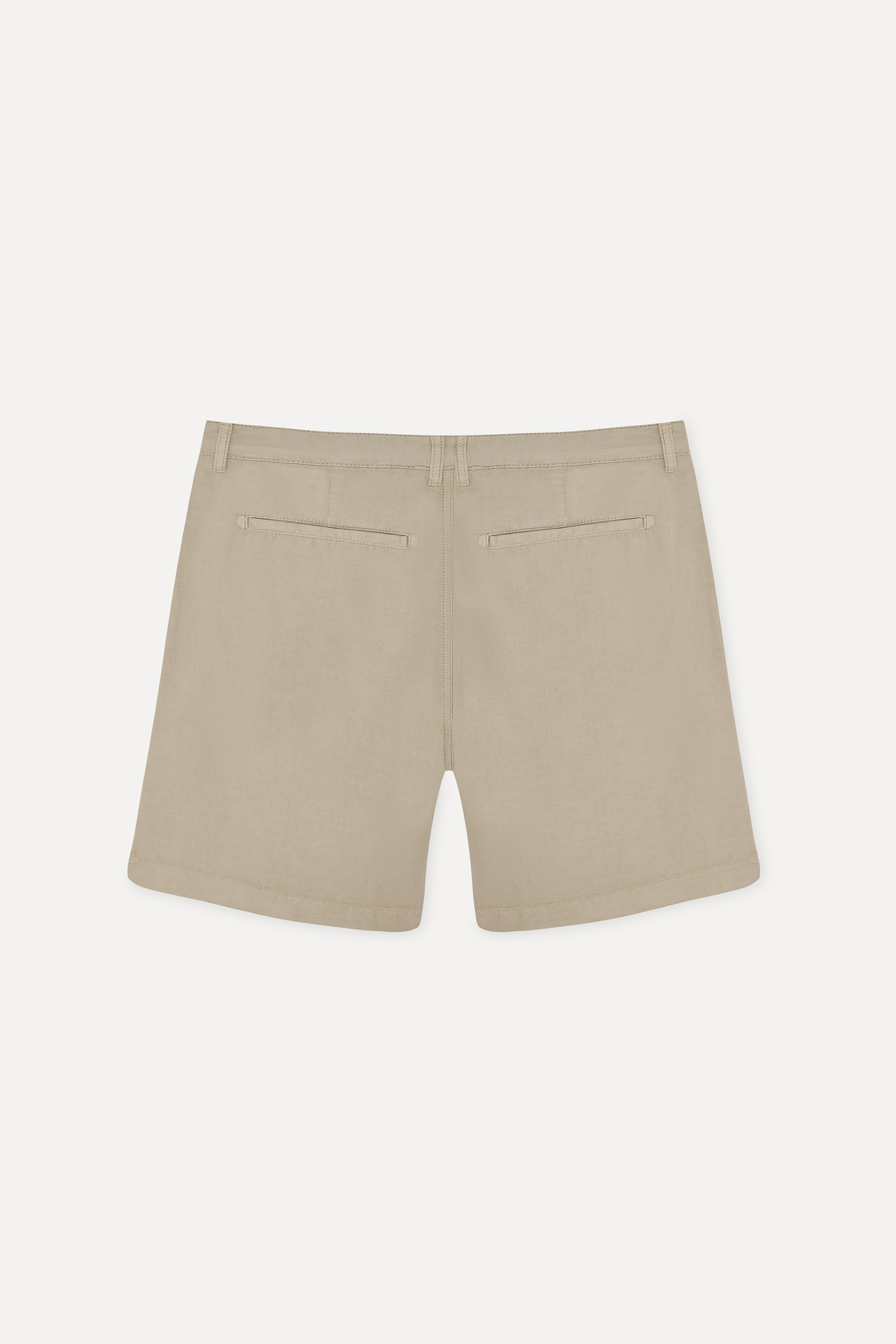 Erkek Bej Rengi Straight Fit Chino Şort