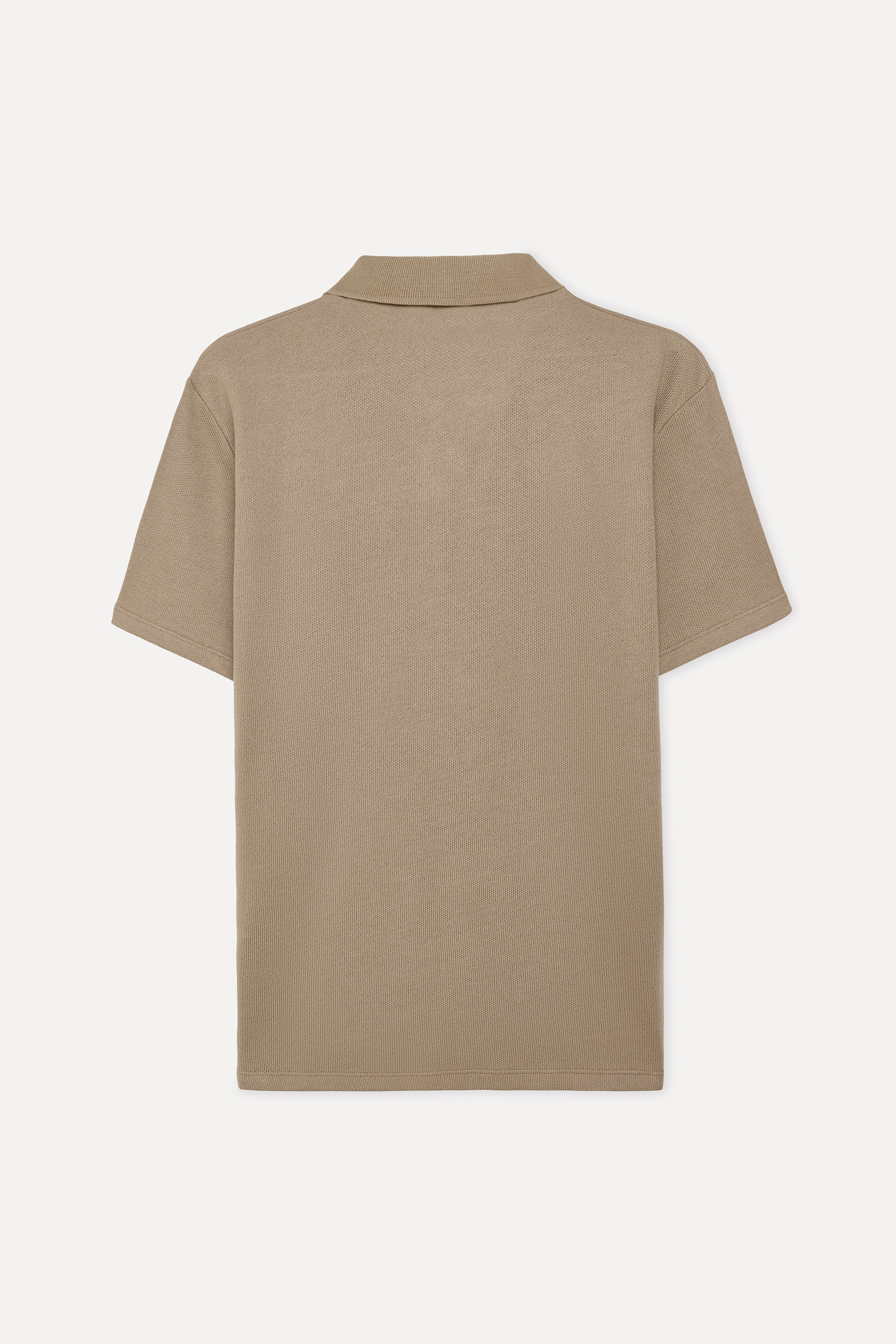 Erkek Bej Rengi Polo Yaka T-Shirt