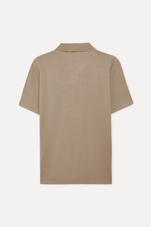 Erkek Bej Rengi Polo Yaka T-Shirt