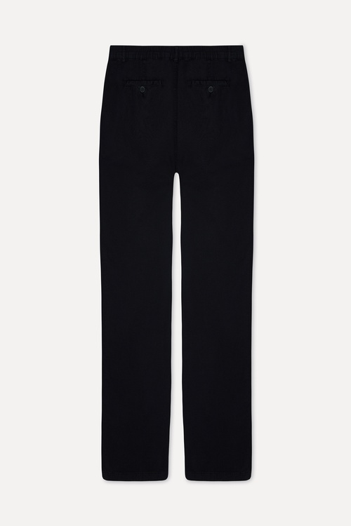 Erkek Siyah Straight Fit Chino Pantolon
