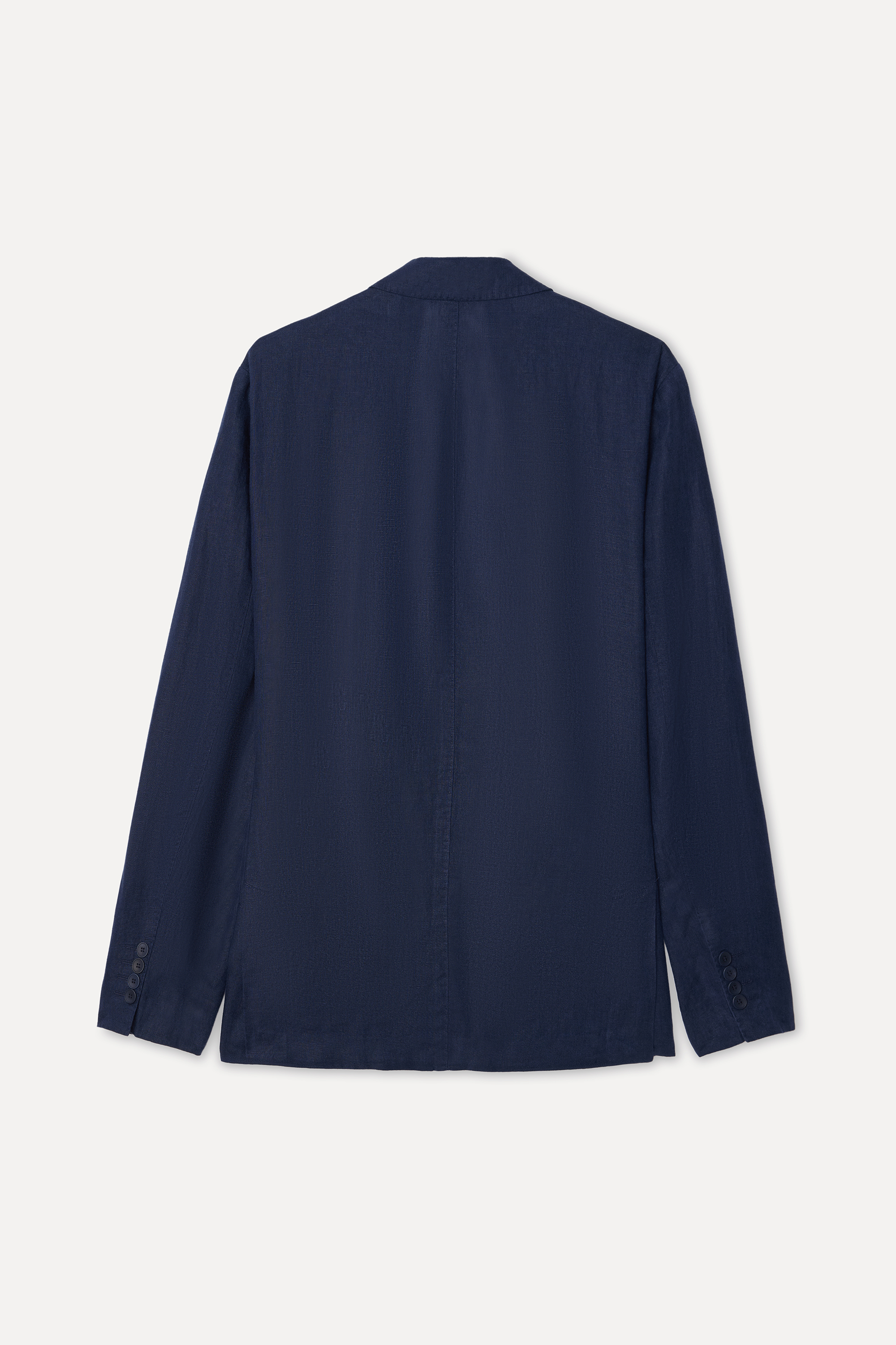 Erkek Lacivert Keten Blazer Ceket