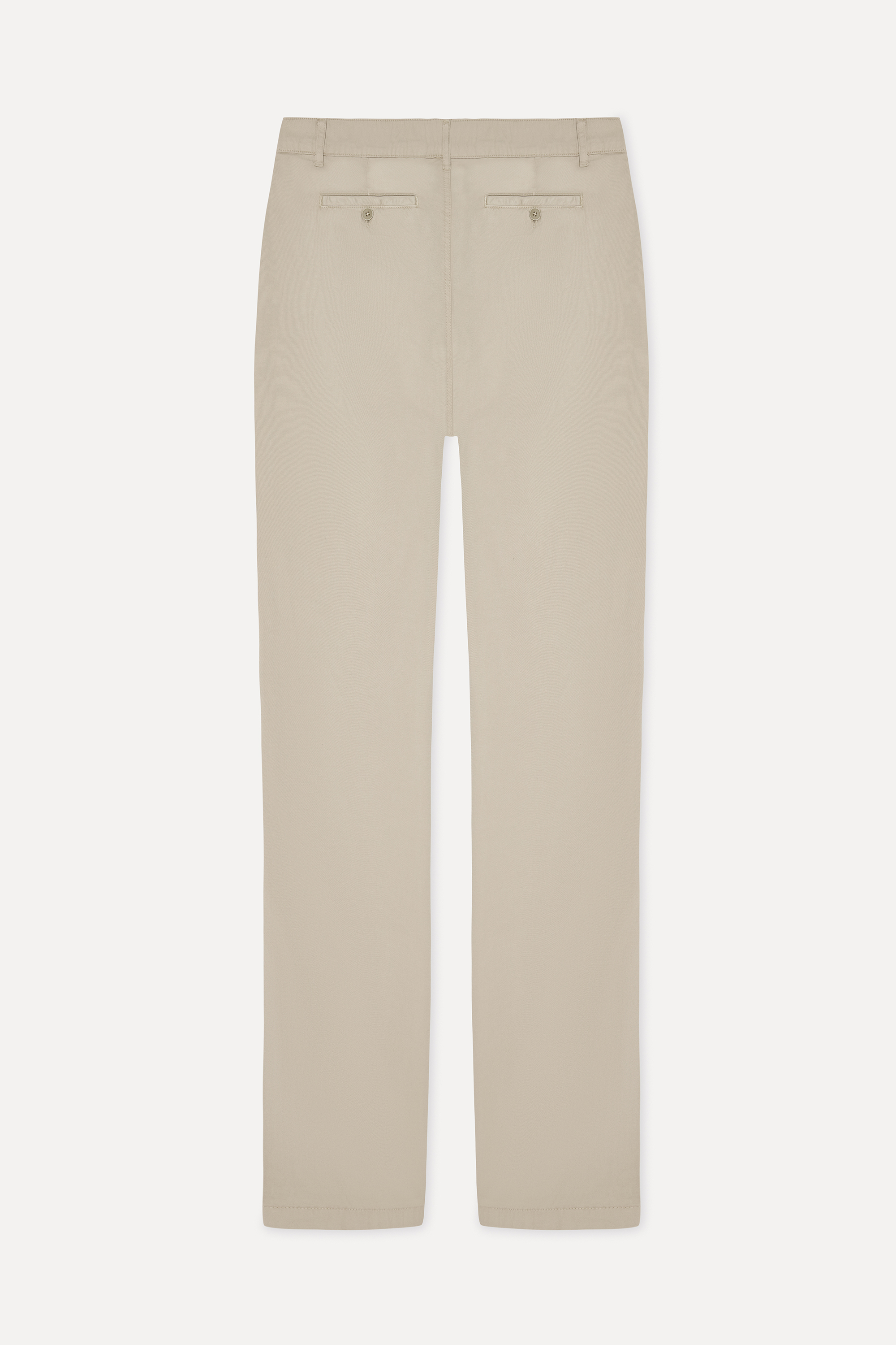 Erkek Bej Rengi Straight Fit Chino Pantolon