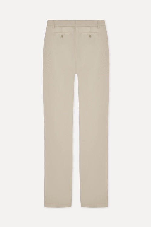 Erkek Bej Rengi Straight Fit Chino Pantolon