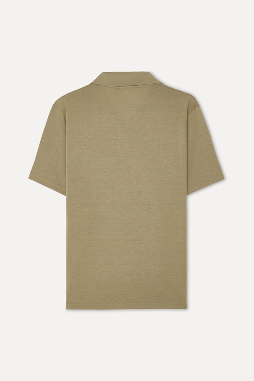 Erkek Kahverengi Comfort Fit Polo Yaka T-Shirt