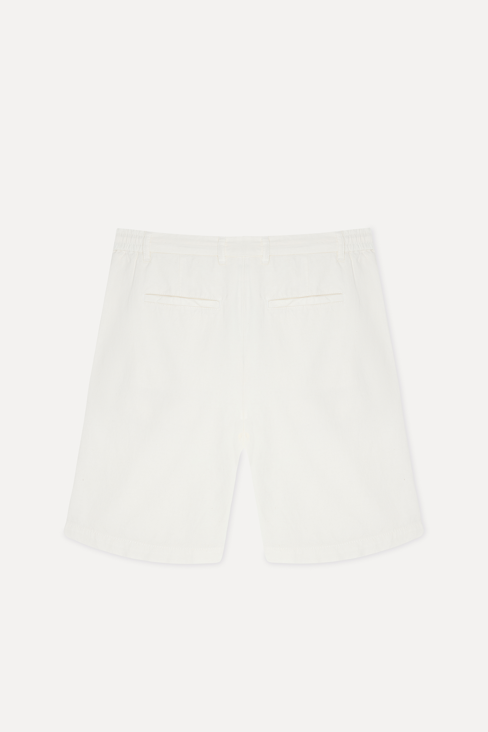 Erkek Ekru Straight Fit Şort