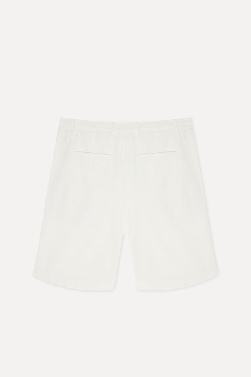 Erkek Ekru Straight Fit Şort