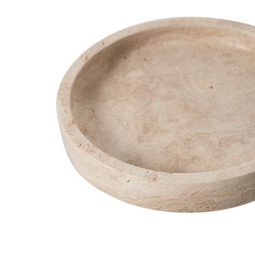 TRAVERTEN YUVARLAK DEKORATİF TABAK 20 CM