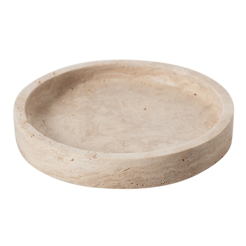 TRAVERTEN YUVARLAK DEKORATİF TABAK 20 CM