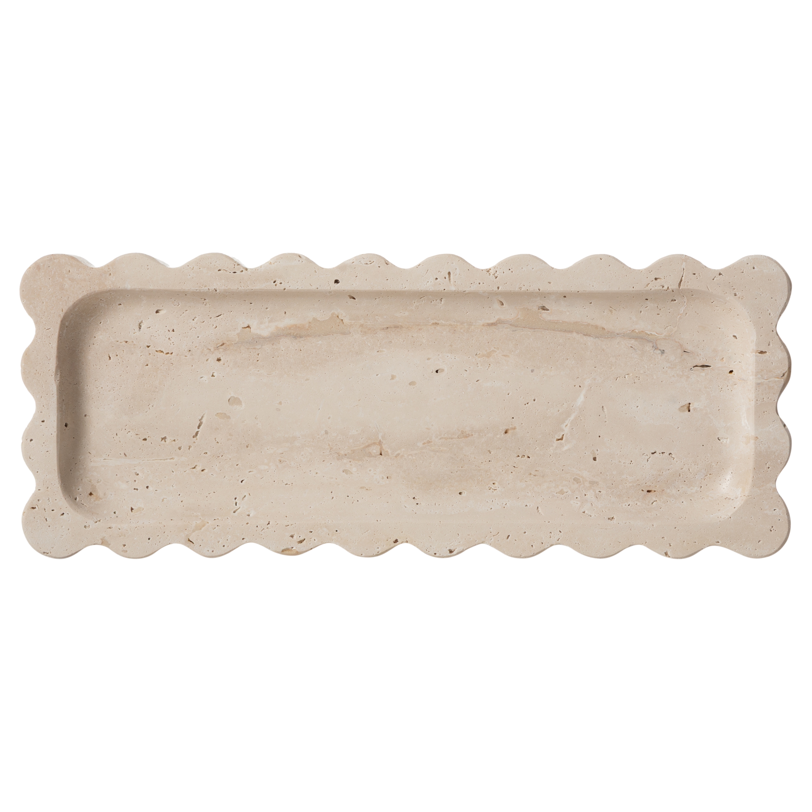 TRAVERTEN BLOOM DEKORATİF TABAK12X30 CM