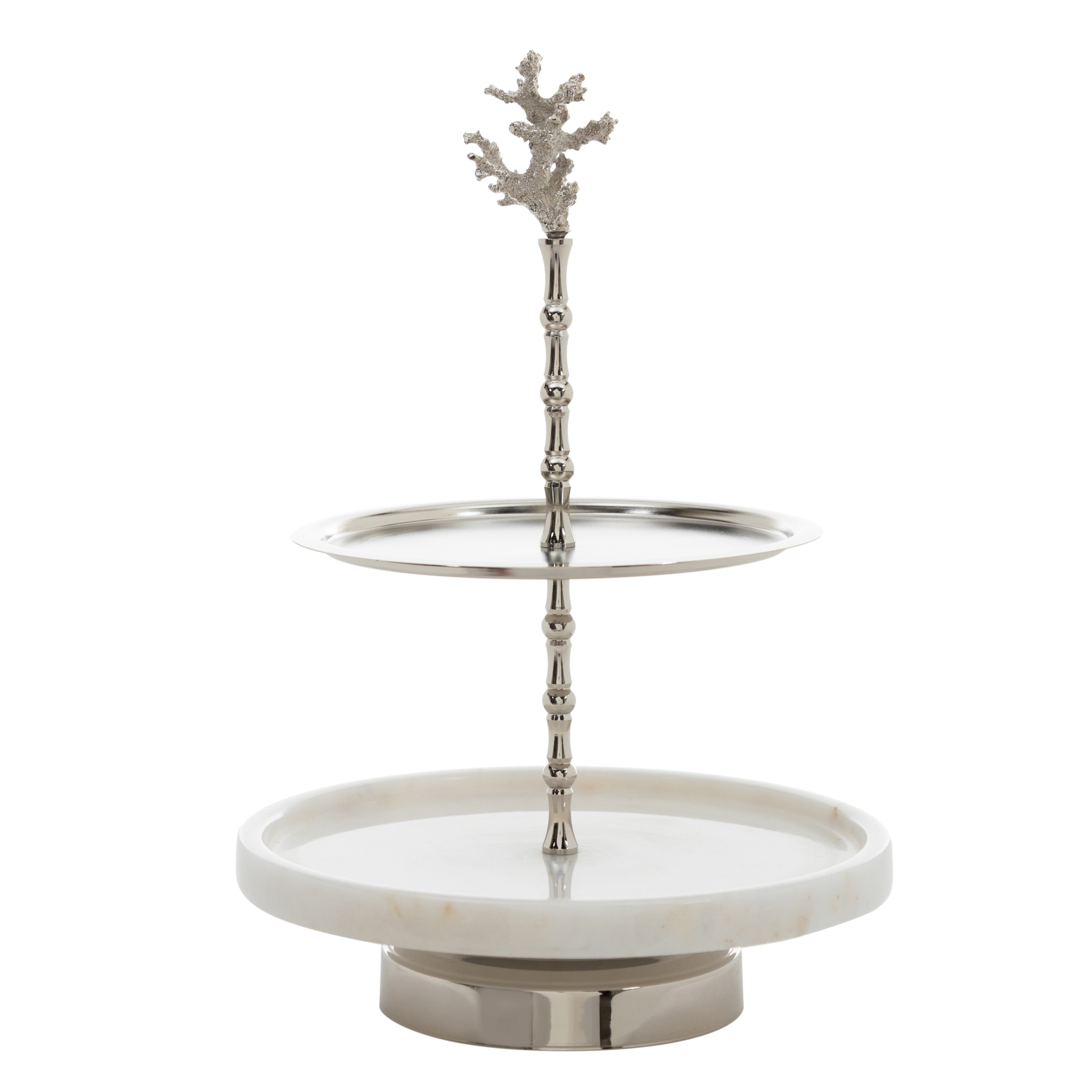 CRYSTAL CORAL DEKORATİF KEK STANDI 25X27 CM