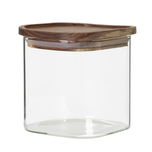 KARE CAM KAVANOZ AKASYA 600ML