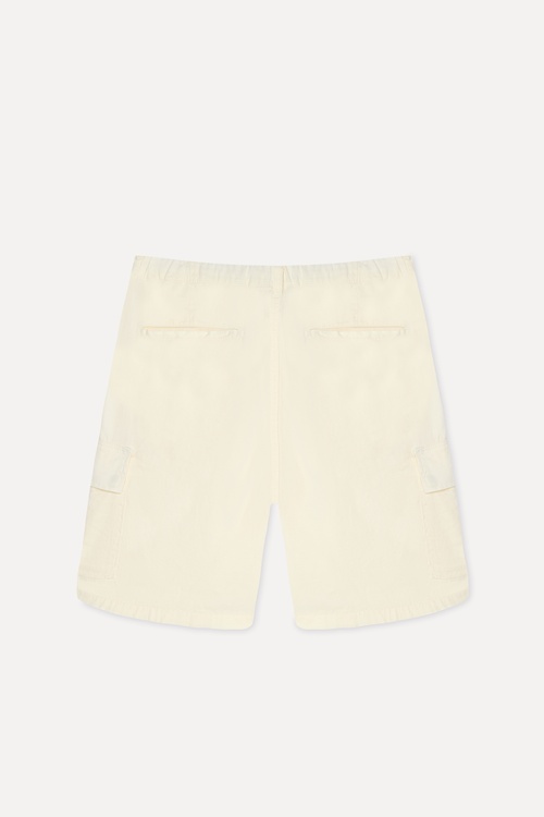  Erkek Kemik Rengi Straight Fit Kargo Şort