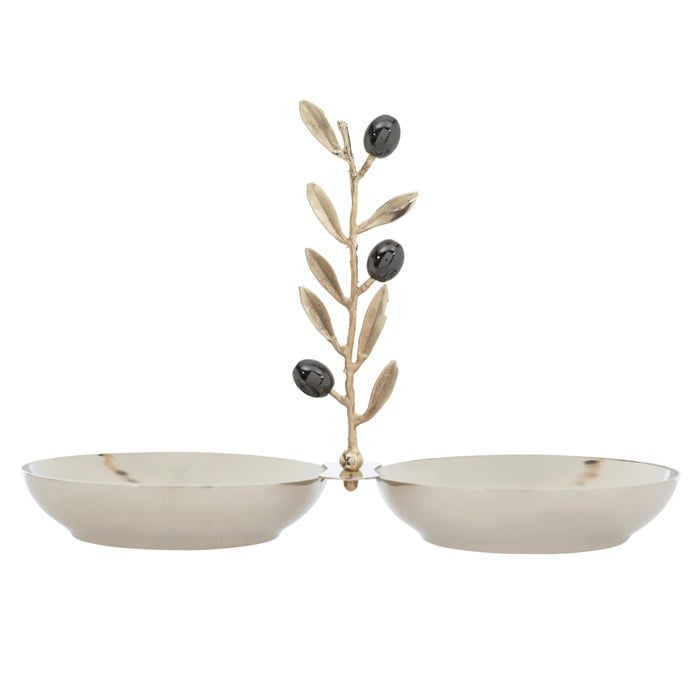 OLIVE İKİLİ  DEKORATİF SUNUMLUK  25X112X18 CM