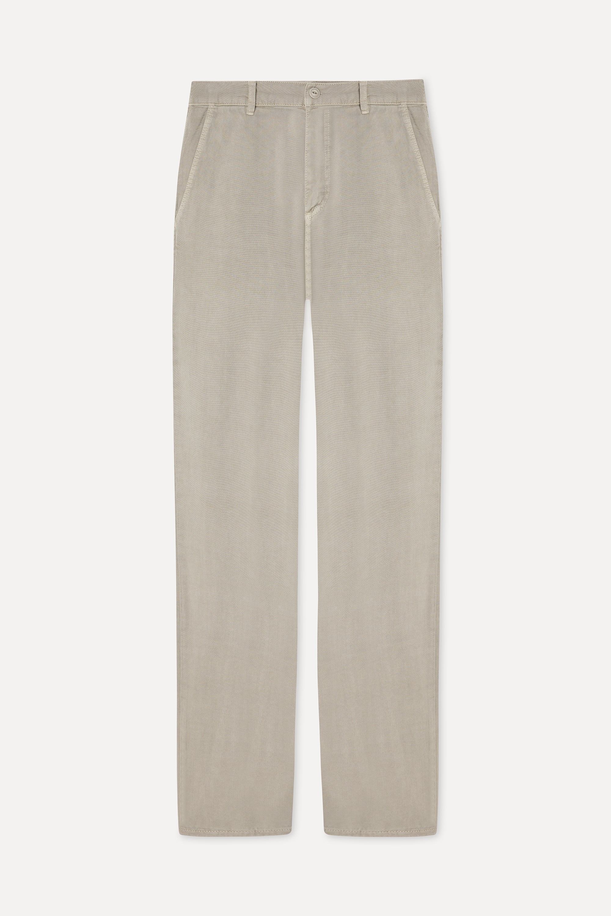 Erkek Taş Rengi Straight Fit Chino Pantolon