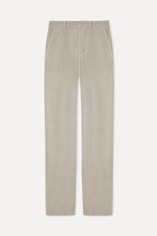 Erkek Taş Rengi Straight Fit Chino Pantolon