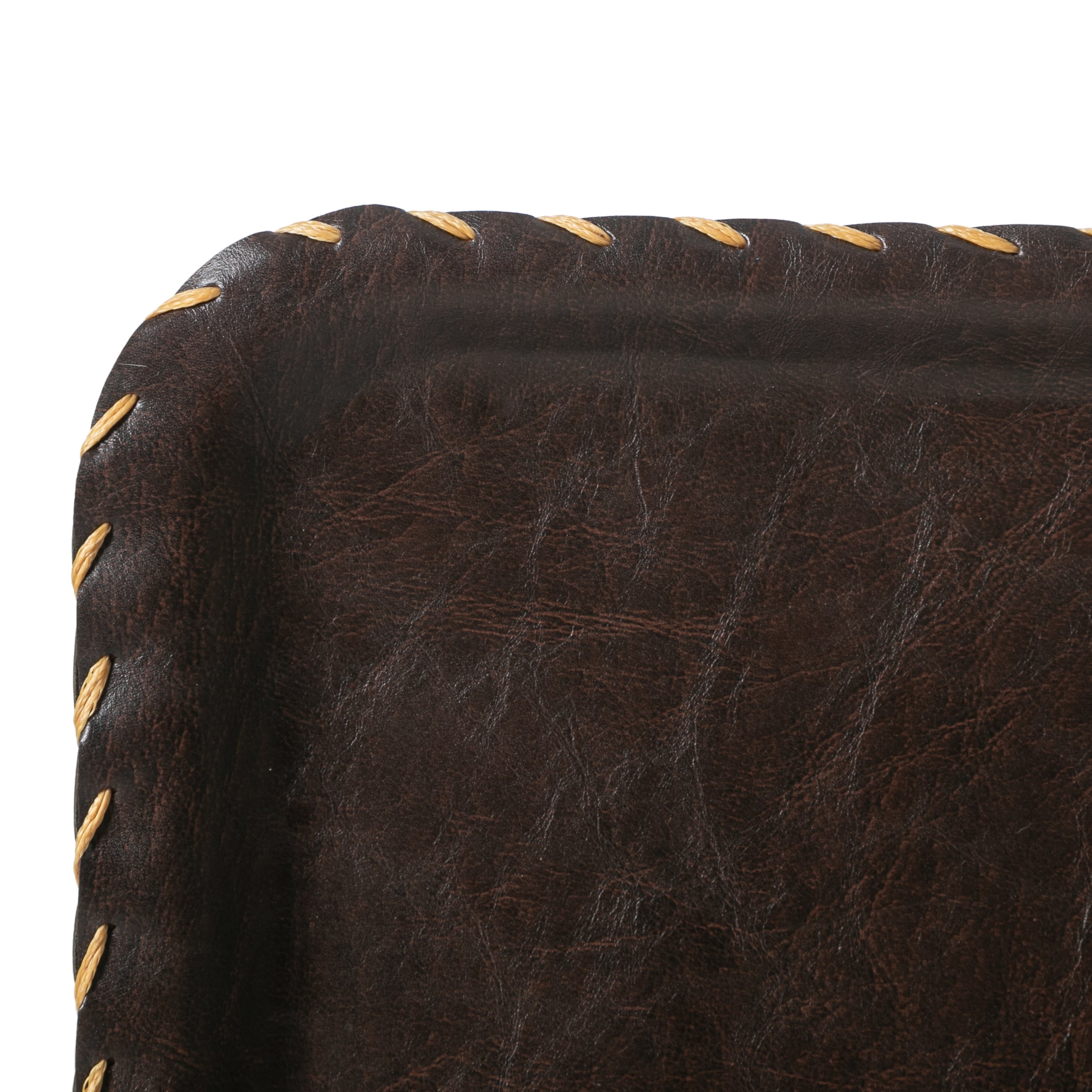 VINTAGE DİKDÖRTGEN TEPSİ 24X34 CM KOYU KAHVE