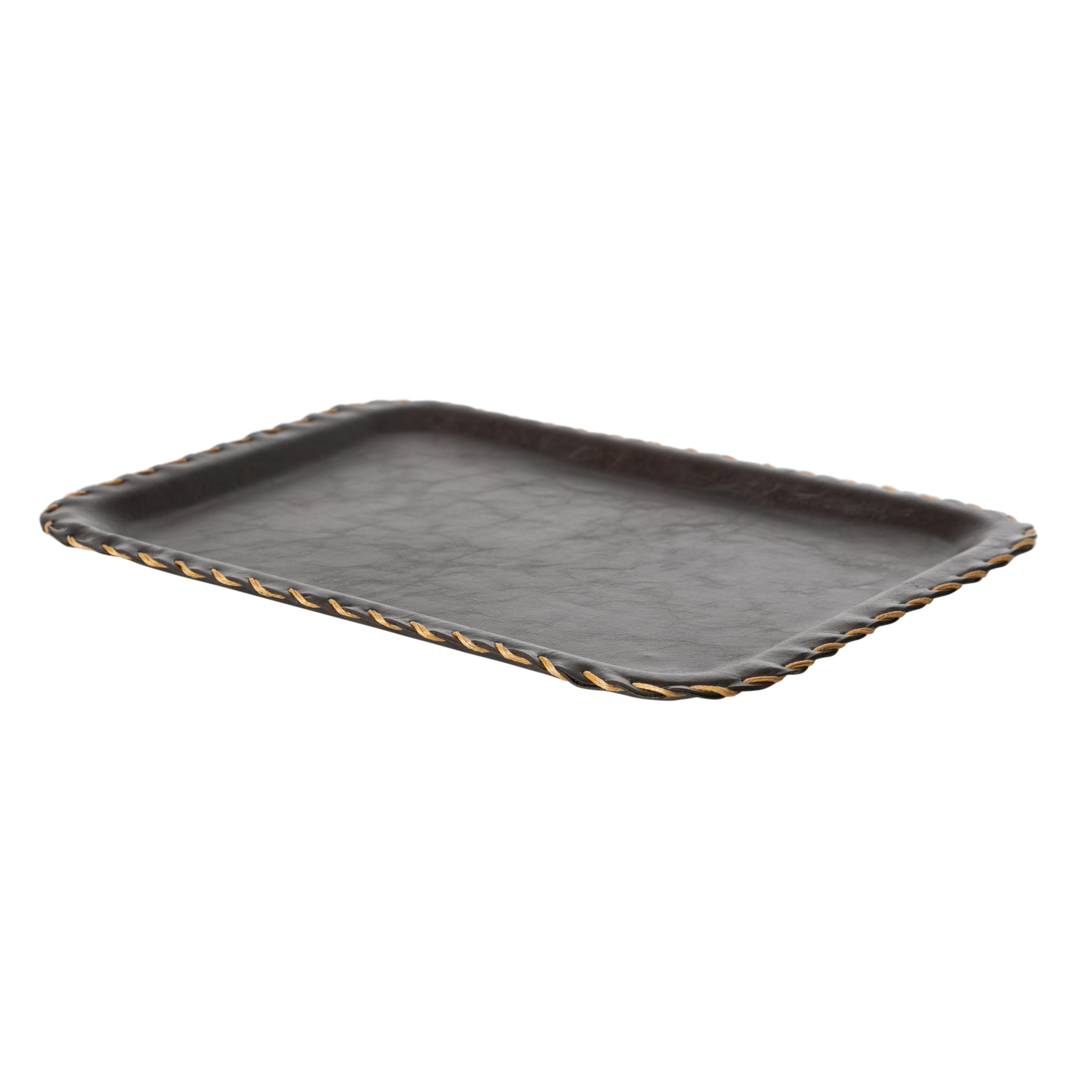 VINTAGE DİKDÖRTGEN TEPSİ 24X34 CM KOYU KAHVE