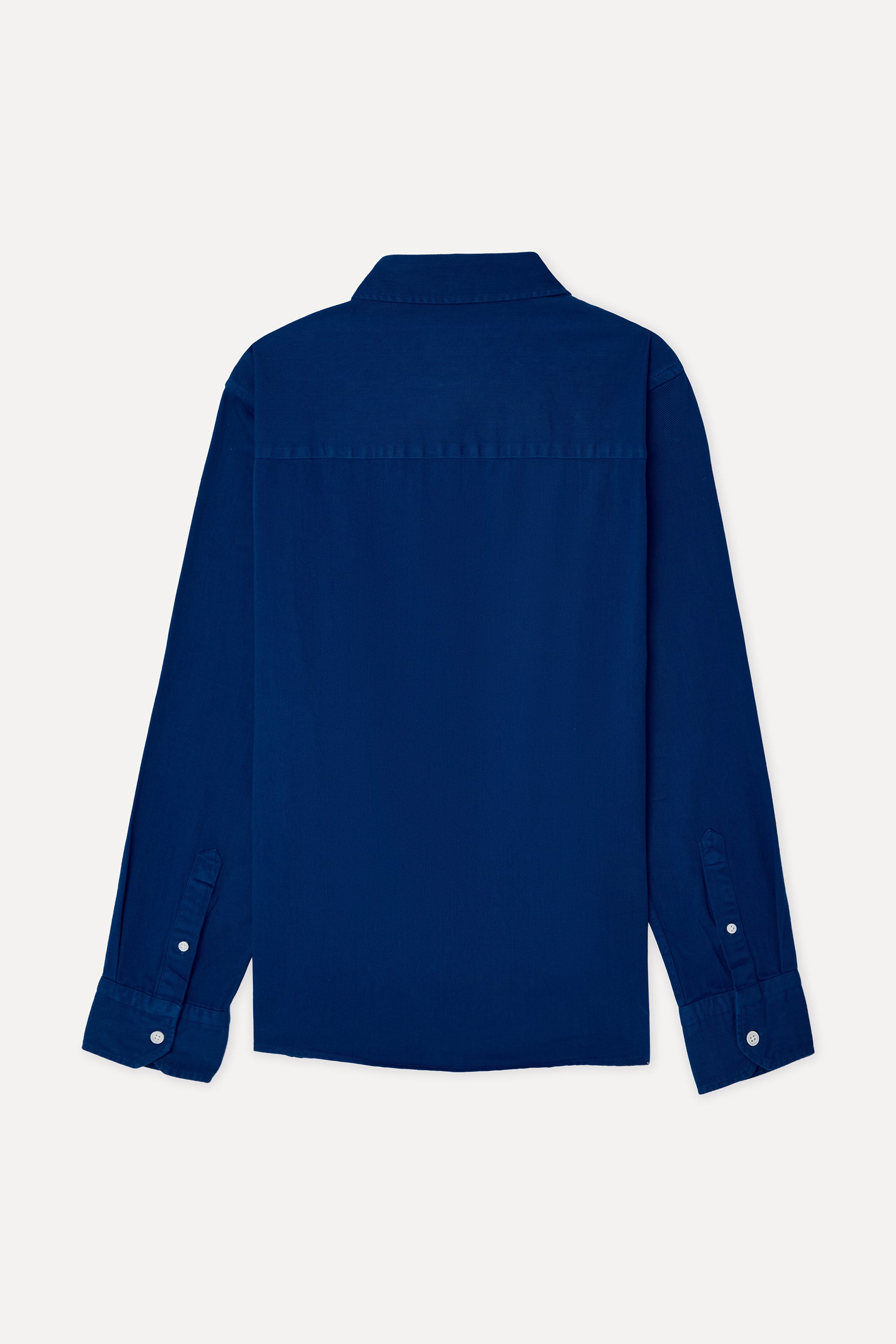 Erkek Saks Mavi Comfort Fit Uzun Kollu Gömlek