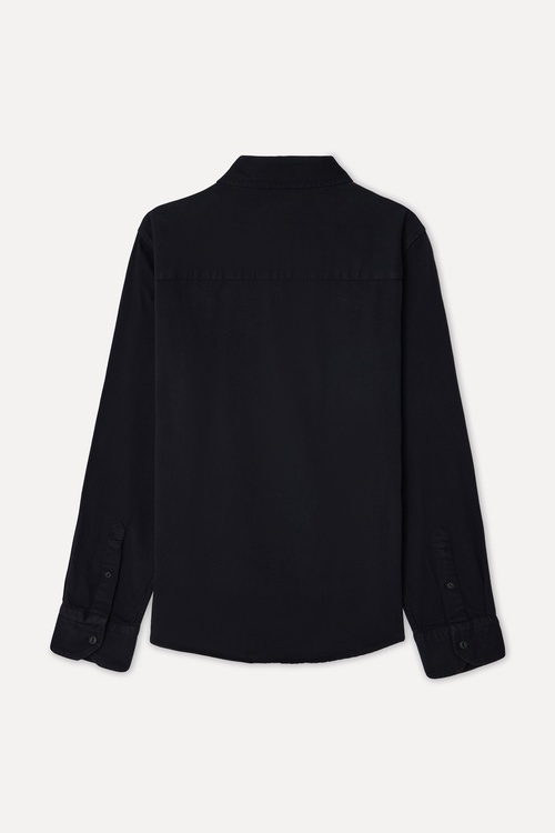 Erkek Siyah Comfort Fit Uzun Kollu Gömlek