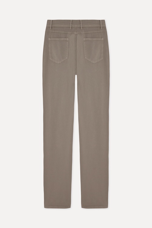 Erkek Vizon Rengi Slim Straight Fit Pantolon