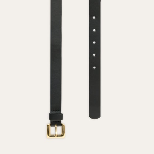 Kadın Siyah Kare Tokalı Kemer