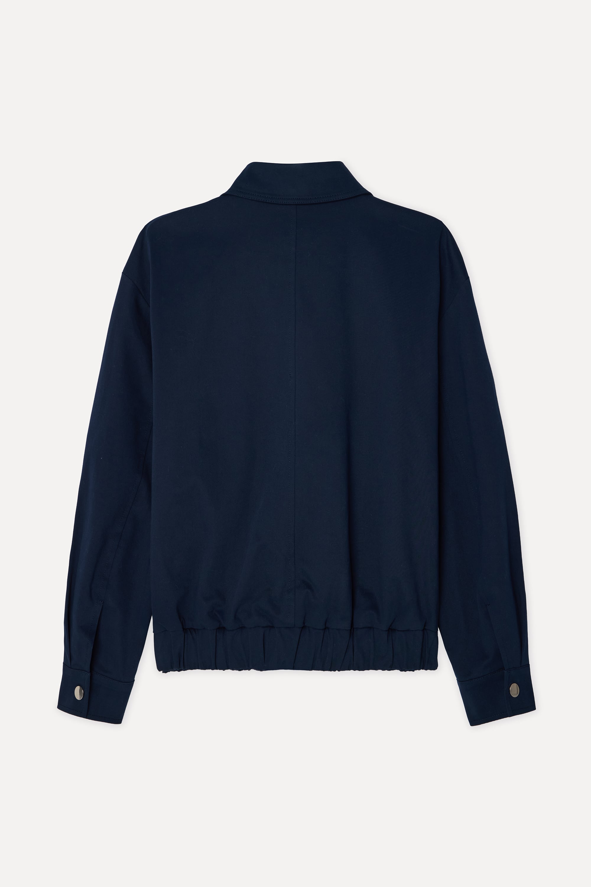 Kadın Lacivert Loose Fit Kısa Bomber Ceket