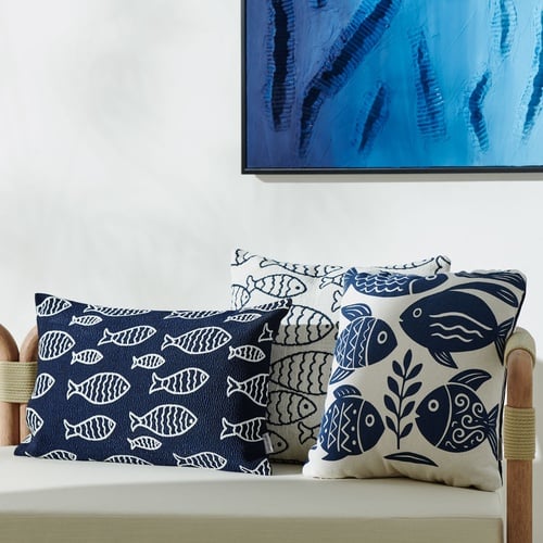 MARİN FISH KIRLENT LACİVERT 35X55 CM