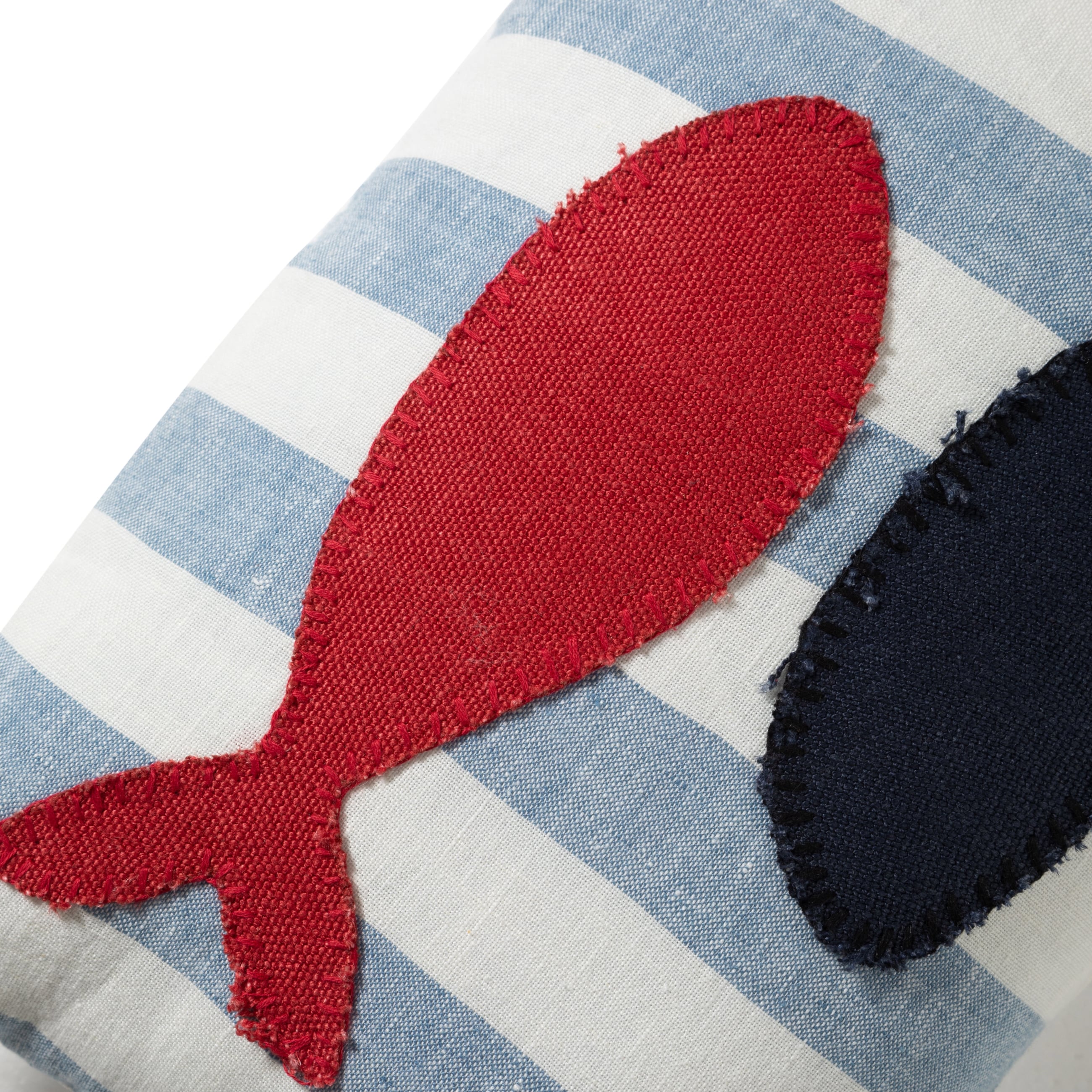 TWIN FISH ÇİZGİLİ KIRLENT LACİVERT 35X50 CM