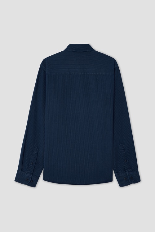 Erkek Lacivert Regular Fit Uzun Kollu Gömlek
