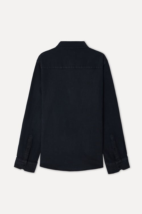 Erkek Siyah Regular Fit Uzun Kollu Gömlek
