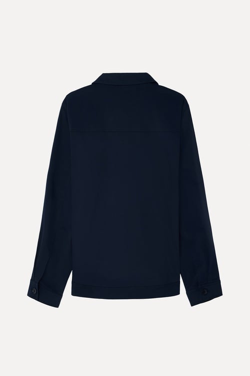 Erkek Lacivert Regular Fit Fermuarlı Ceket