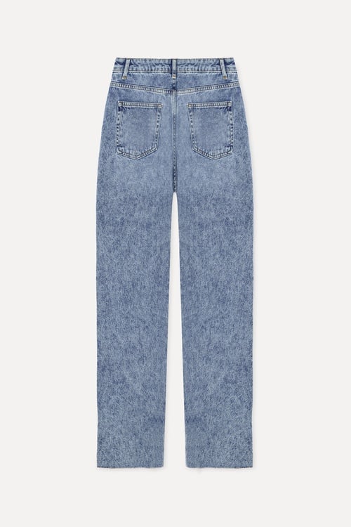 Kadın İndigo Straight Fit Jean Pantolon