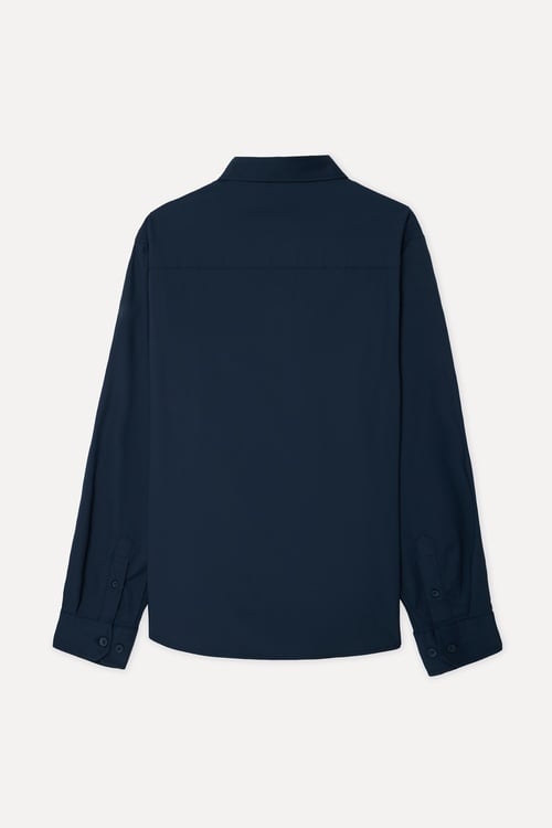 Erkek Lacivert Regular Fit Uzun Kollu Gömlek