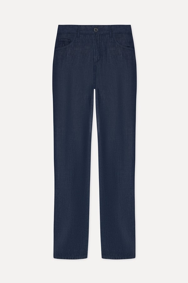 Erkek İndigo Tapered Fit Pantolon