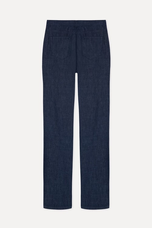 Erkek İndigo Tapered Fit Pantolon