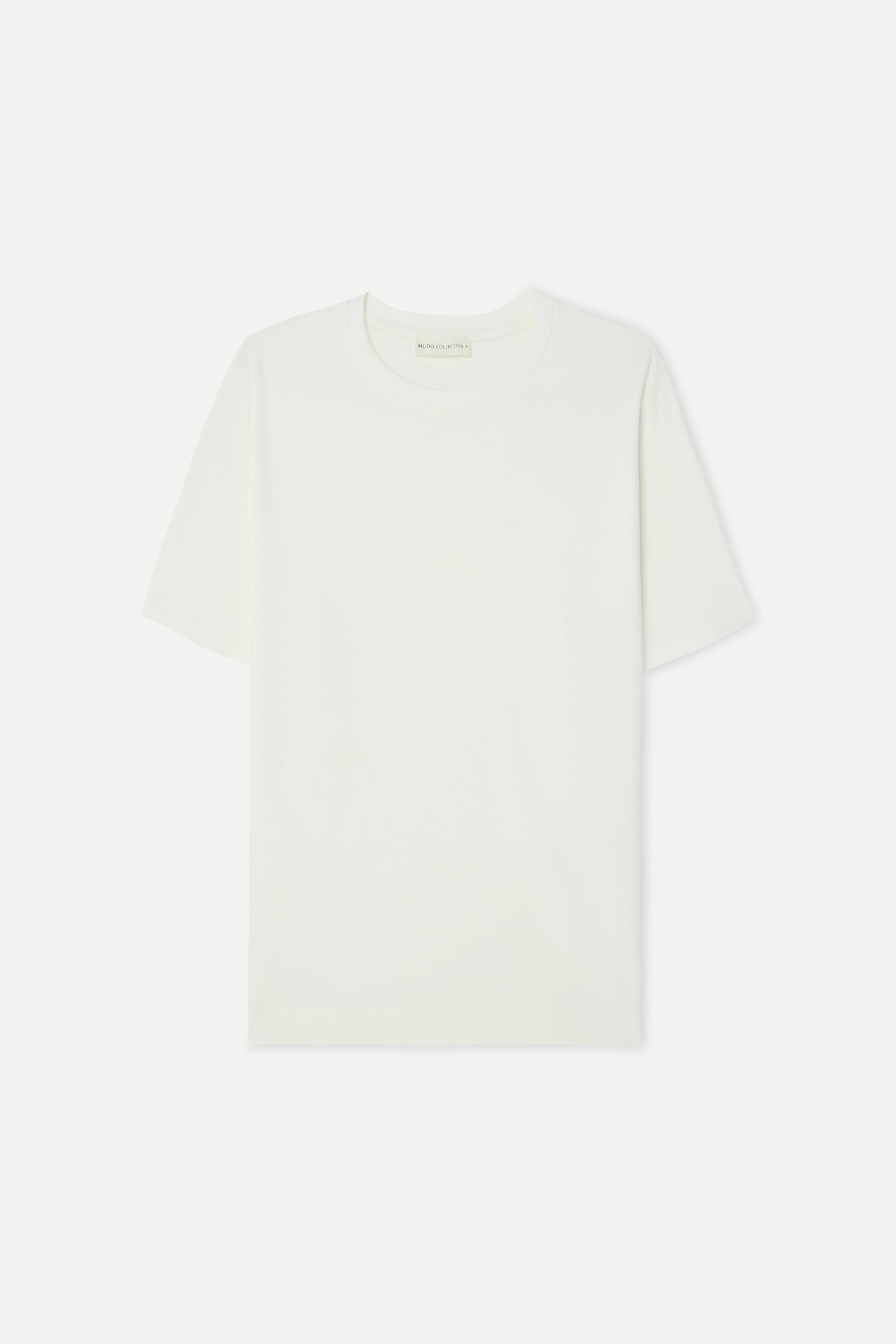Kadın Kırık Beyaz Bisiklet Yaka T-Shirt