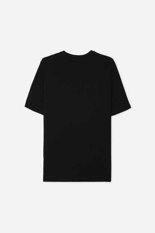  Kadın Siyah Bisiklet Yaka T-Shirt