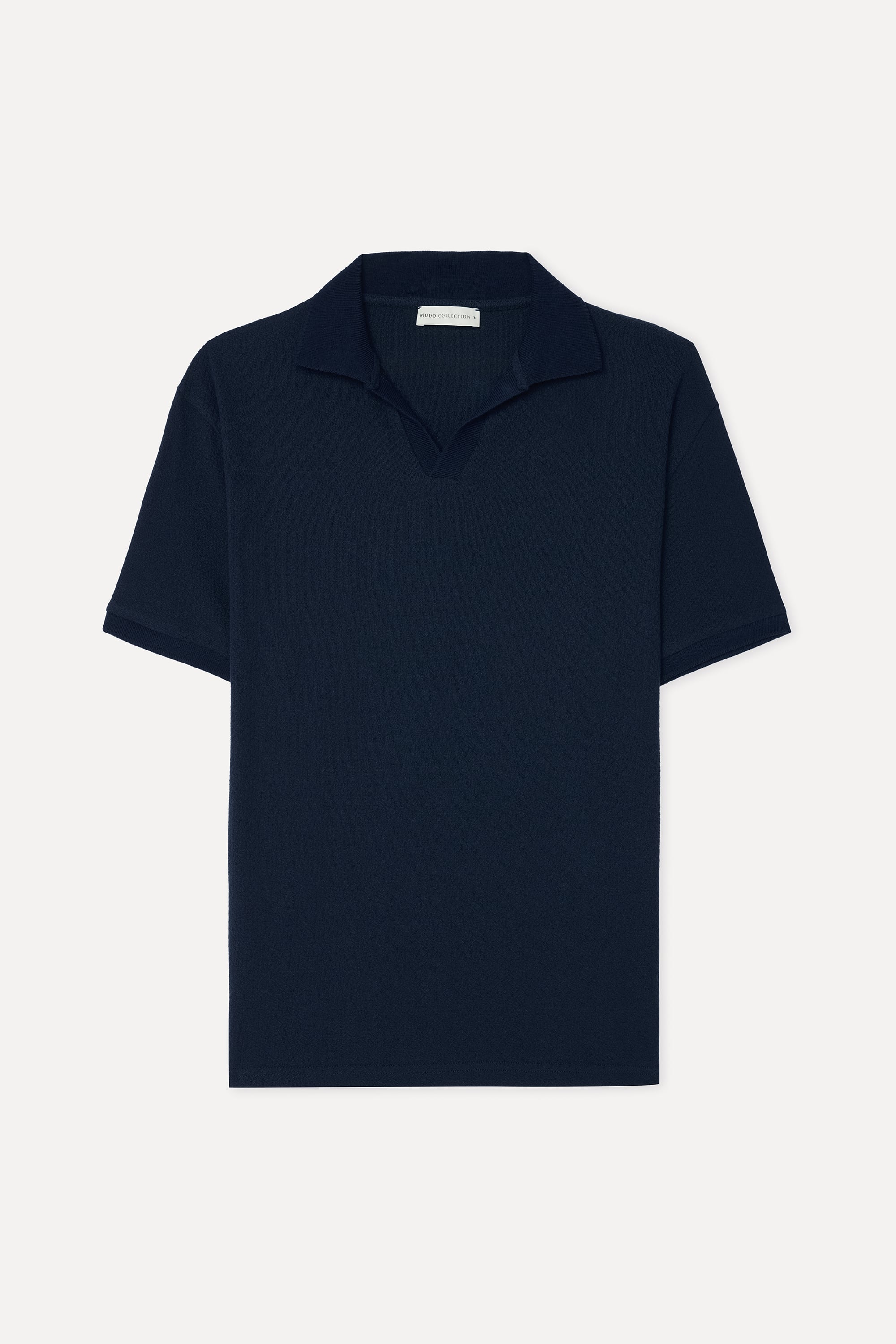 Erkek Lacivert Jakarlı Comfort Fit Polo Yaka T-Shirt