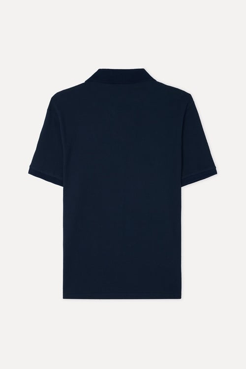 Erkek Lacivert Jakarlı Comfort Fit Polo Yaka T-Shirt