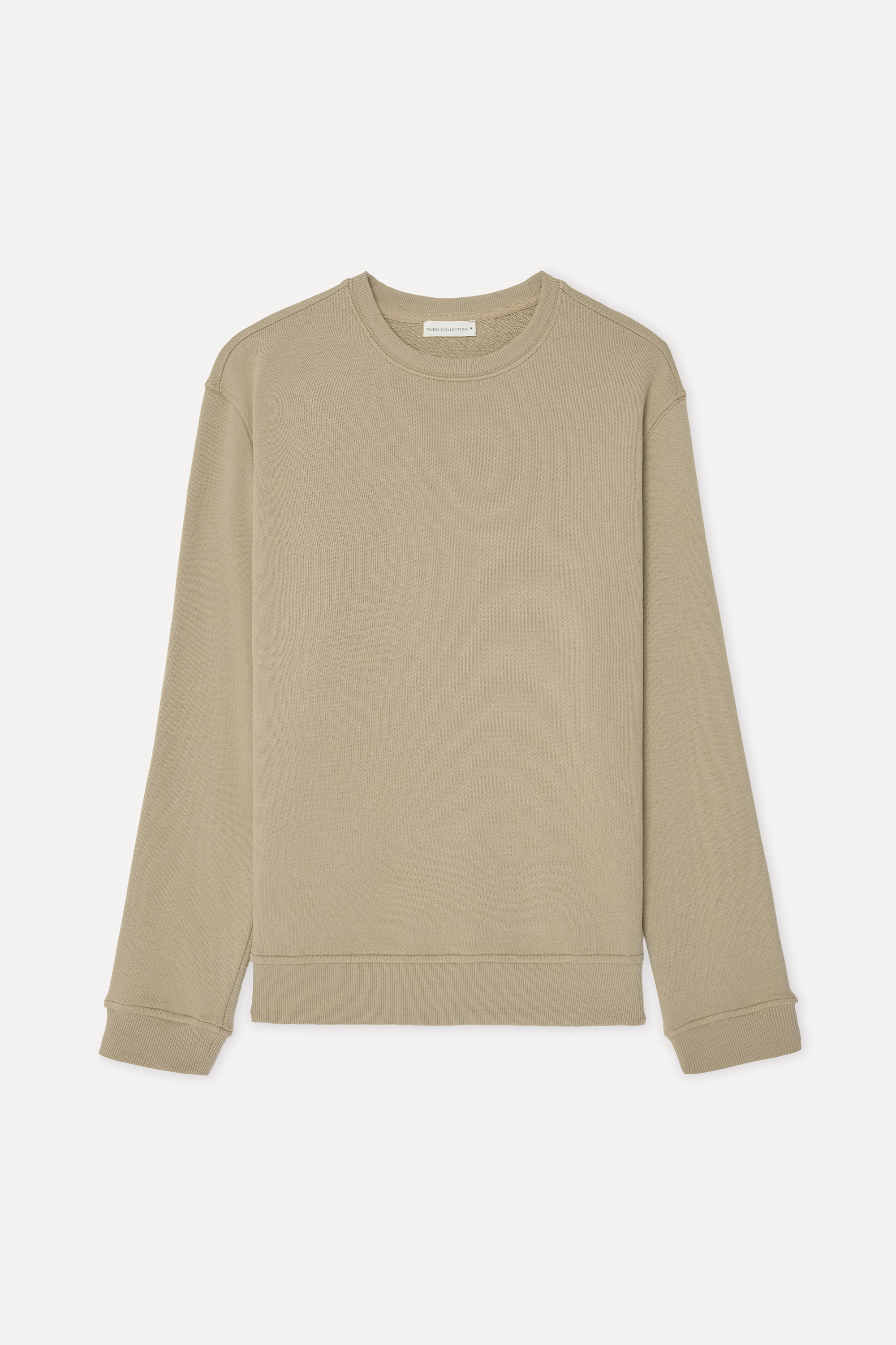 Erkek Bej Comfort Fit Bisiklet Yaka Sweatshirt