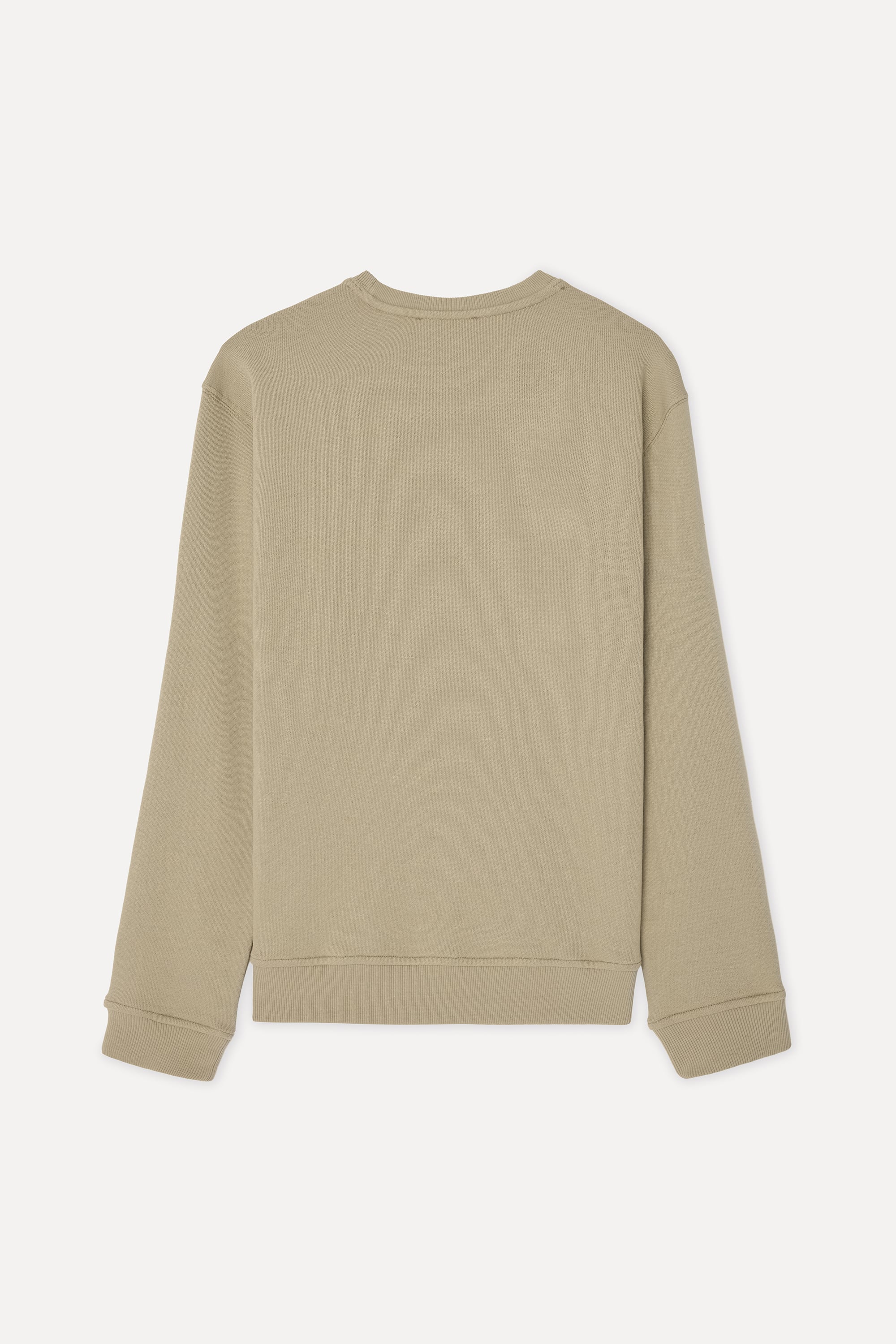 Erkek Bej Comfort Fit Bisiklet Yaka Sweatshirt