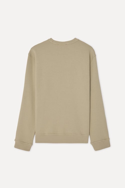 Erkek Bej Comfort Fit Bisiklet Yaka Sweatshirt