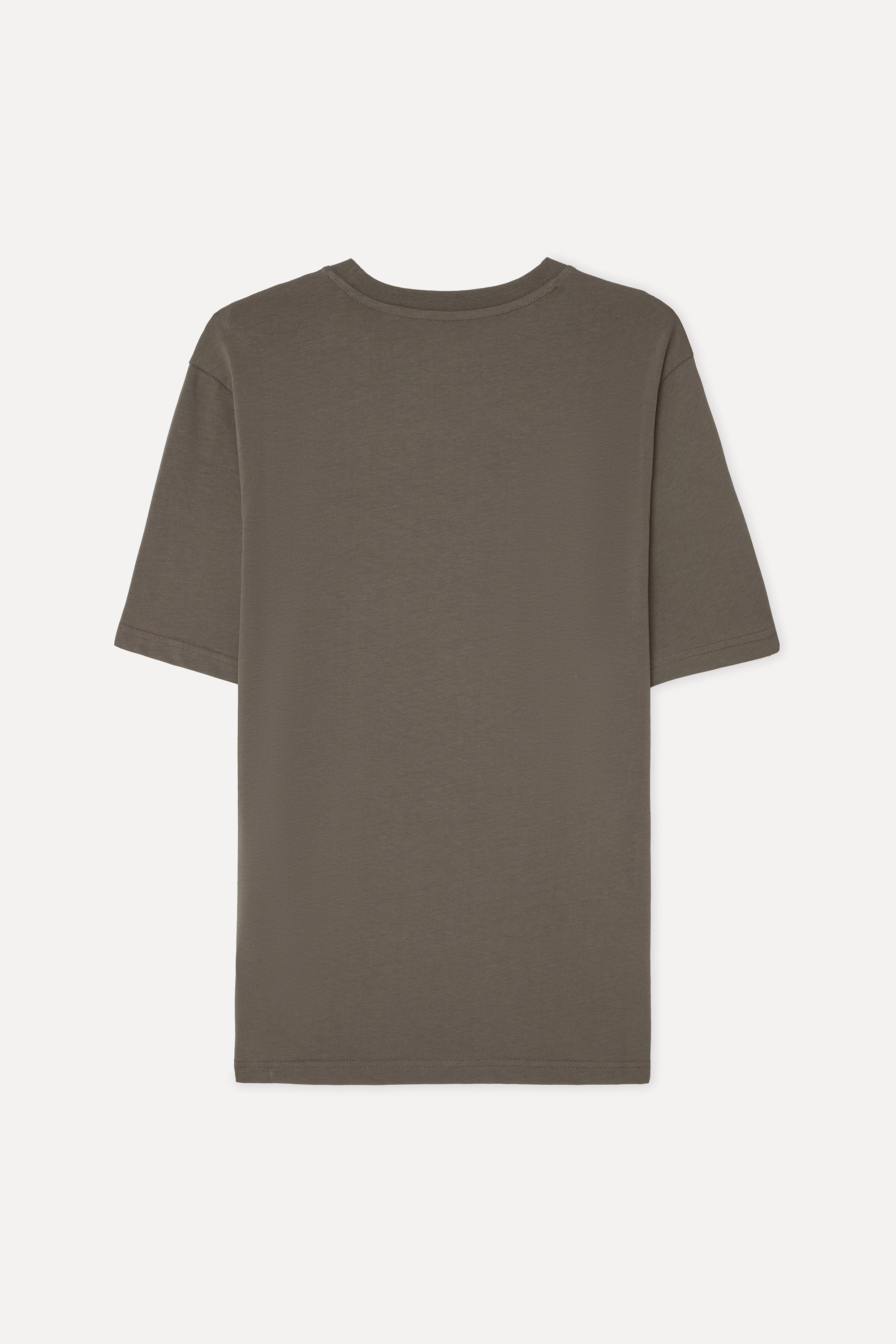 Erkek Kahverengi Bisiklet Yaka T-Shirt