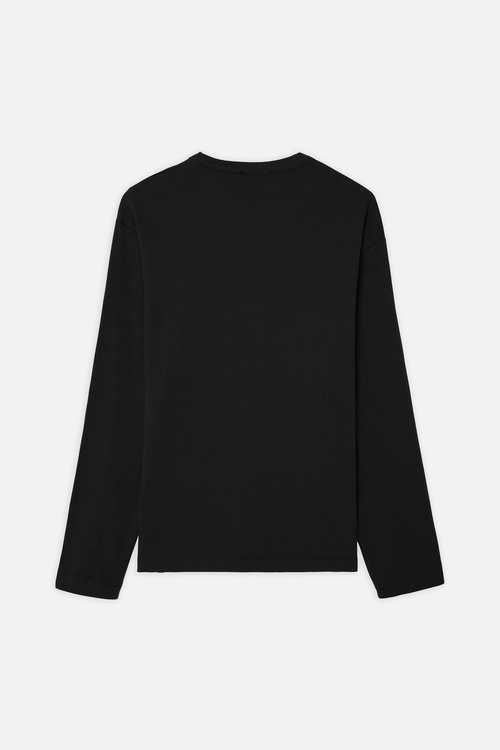 Erkek Siyah Comfort Fit Bisiklet Yaka T-Shirt