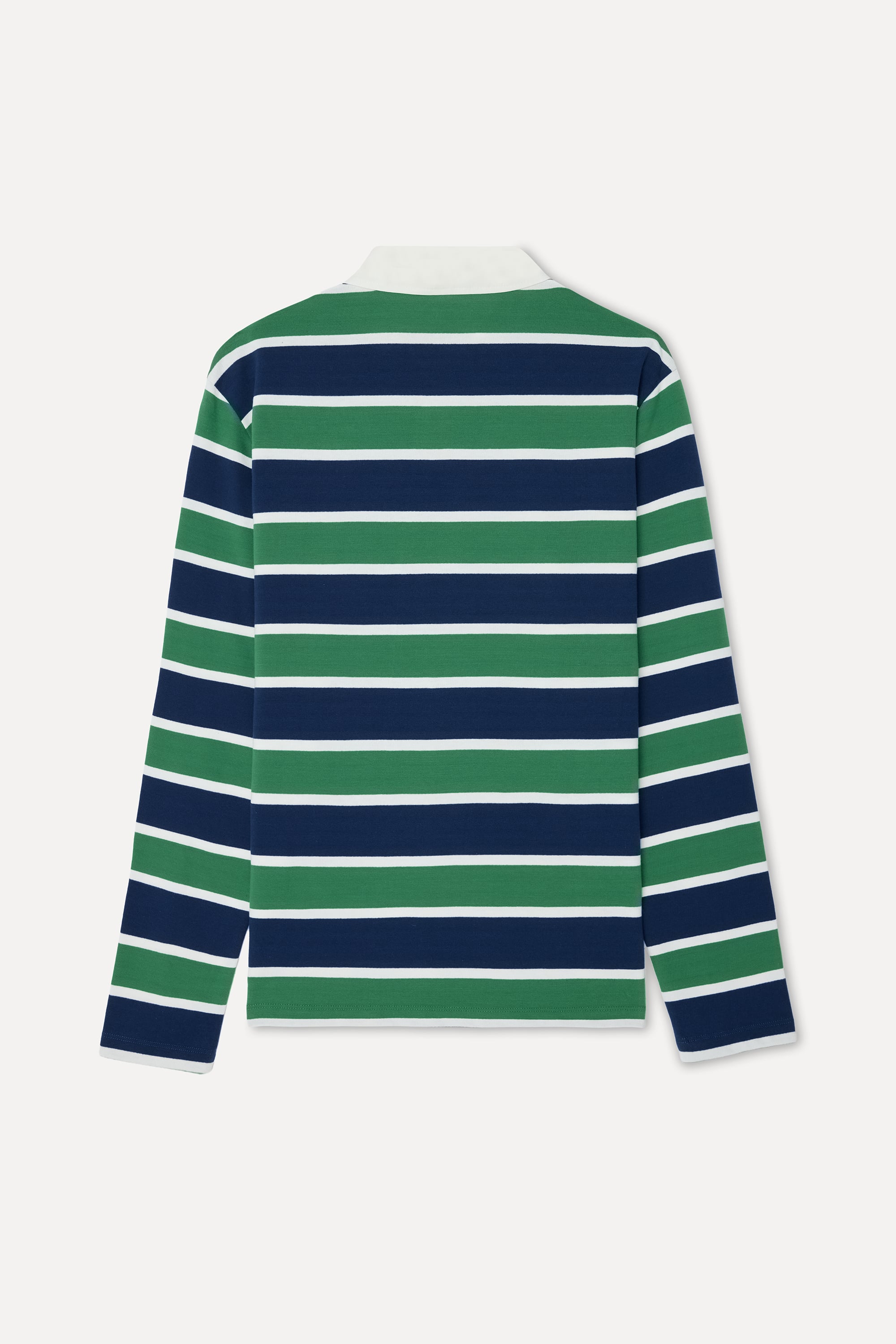 Erkek Lacivert Çizgili Comfort Fit Polo Yaka Sweatshirt