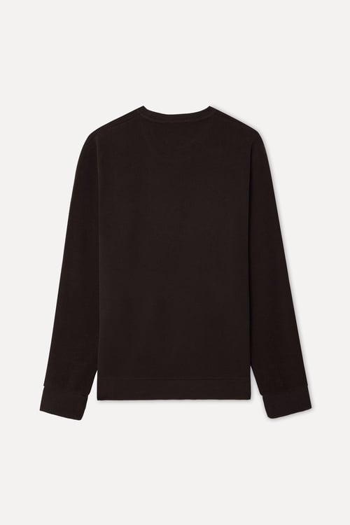  Erkek Kahverengi Bisiklet Yaka Sweatshirt