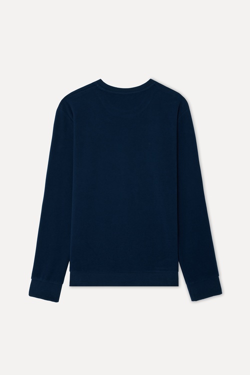 Erkek Lacivert Bisiklet Yaka Sweatshirt
